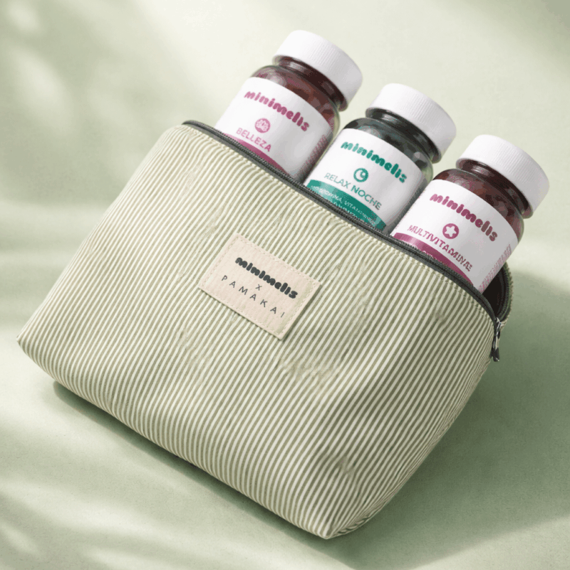 Pack Minimelis gummies para energía, descanso y bienestar diario.